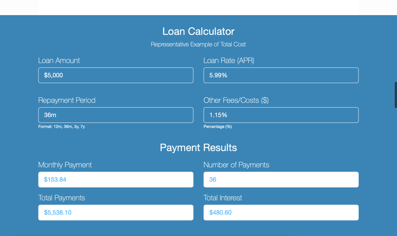 365/360 commercial loan calculator