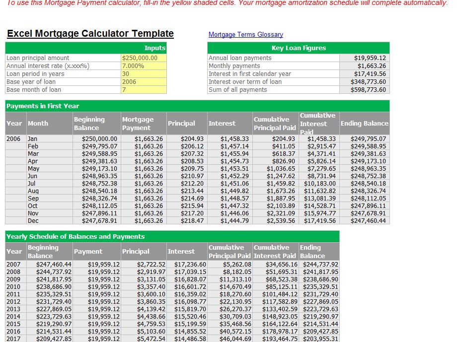 365 360 loan calculator excel