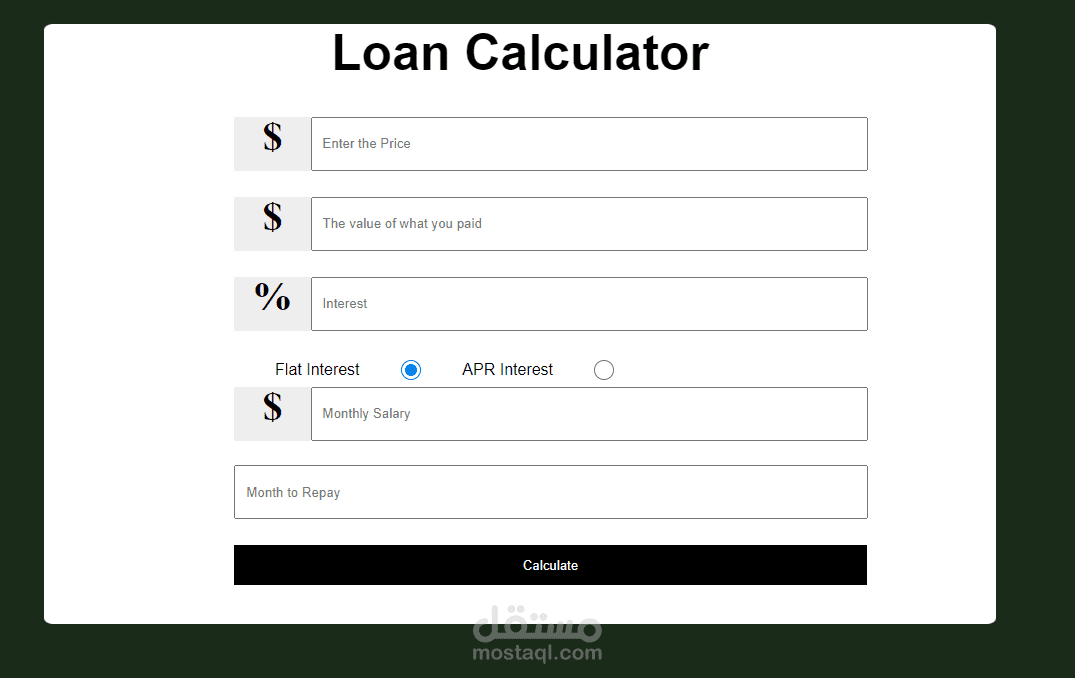 Covantage loan calculator