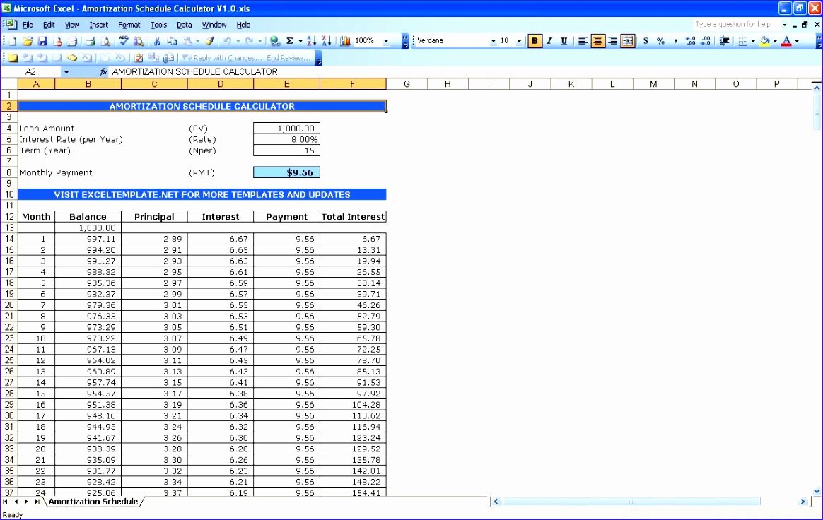 365 360 loan calculator excel